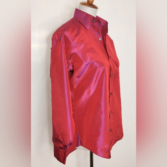 IRIDESCENT SILK BLOUSE - Picture 3 of 8